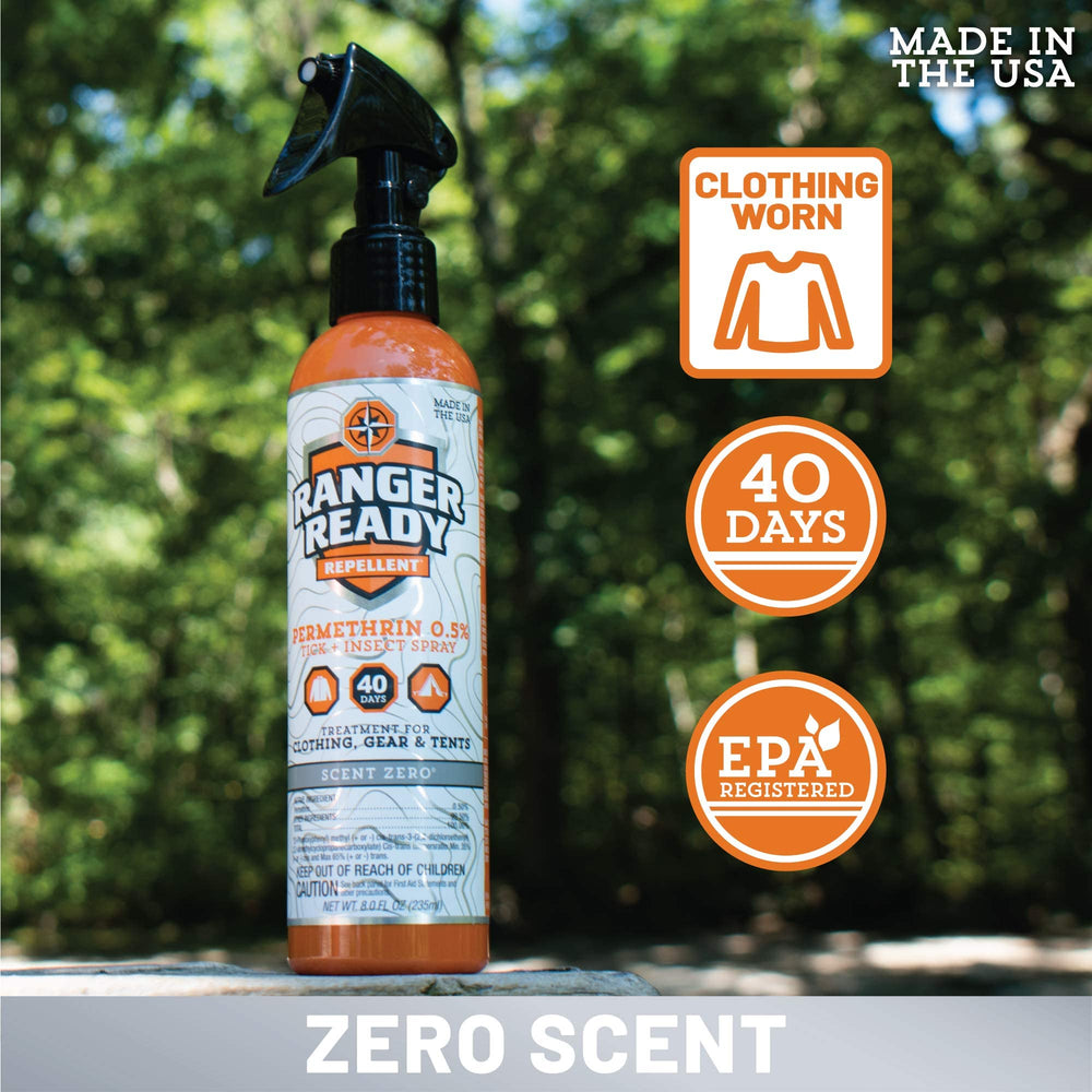 Ranger Ready Permethrin Spray three-pack showing value for multiple outfits