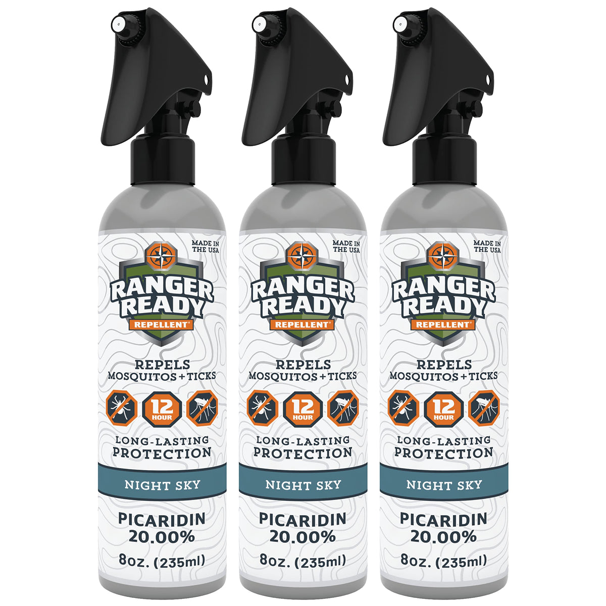 Ranger Ready Picaridin 20% bottle delivering long-lasting protection for skin and gear.
