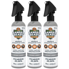 Ranger Ready Picaridin Scent Zero 8oz bottle close-up showing unscented protection.