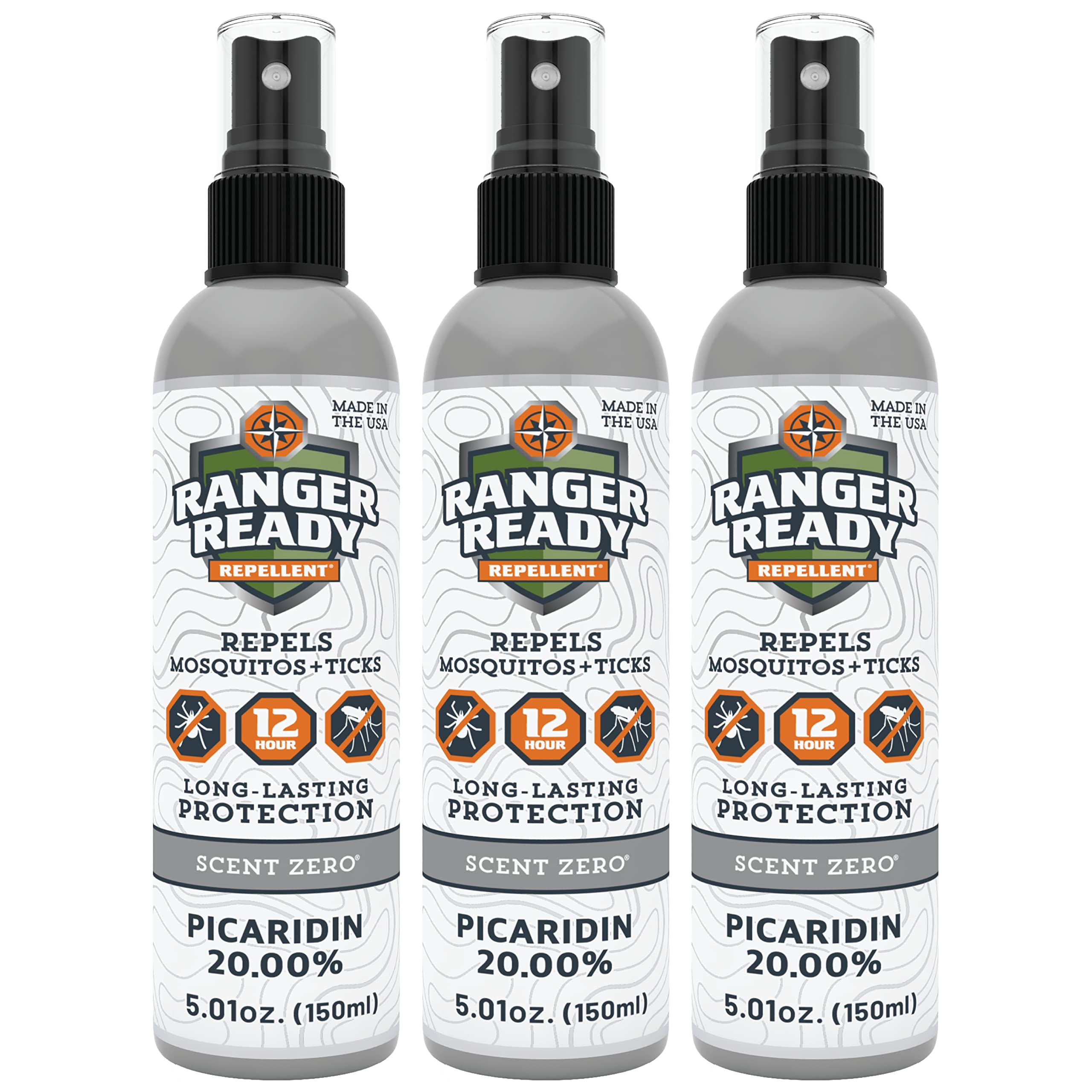 Ranger Ready Picaridin bottle with Scent Zero for odorless outdoor protection