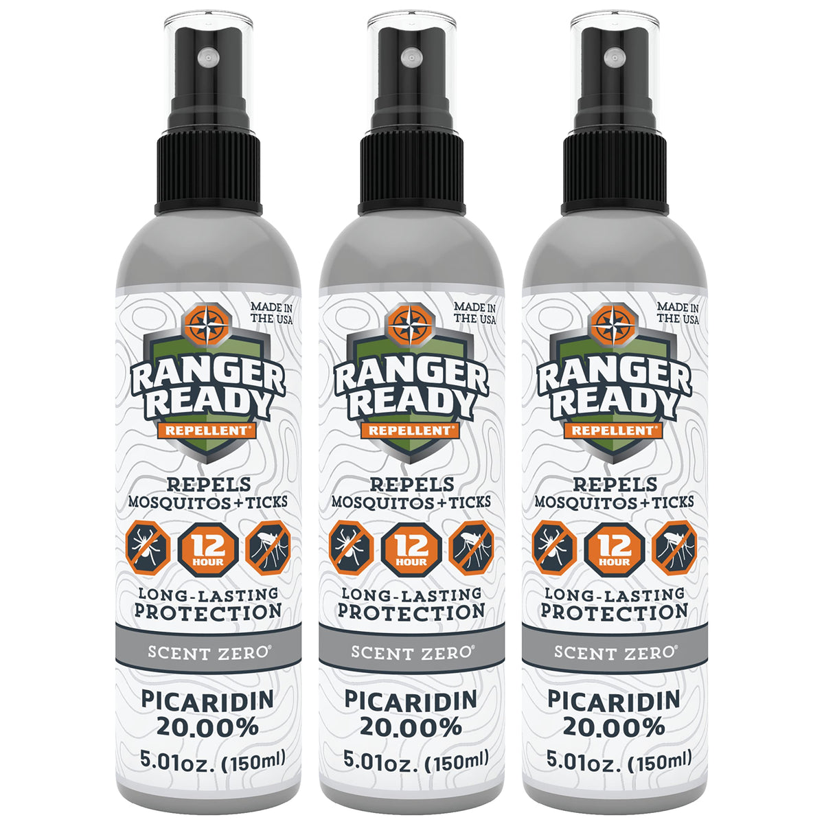 Ranger Ready Picaridin bottle with Scent Zero for odorless outdoor protection
