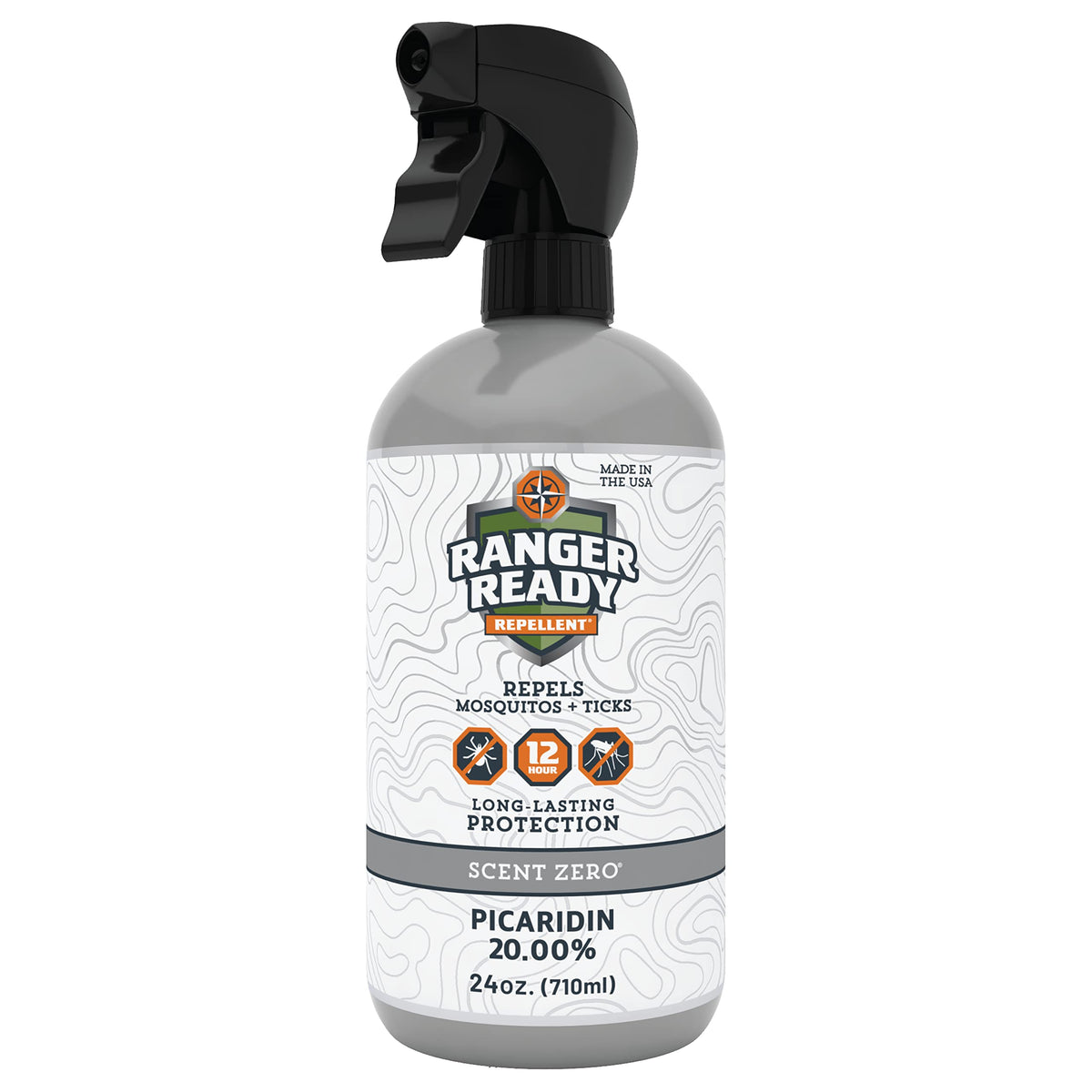 Ranger Ready Picaridin spray bottle ready for outdoor protection.