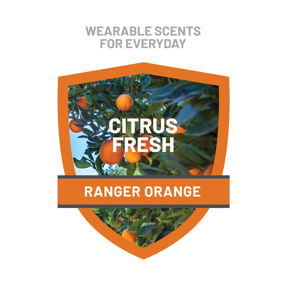 Close-up of Ranger Ready Repellents spray application showing quick-dry, non-greasy formula.
