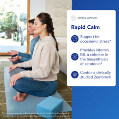 Rapid Calm bottle on shelf implying ready-to-use sleep support