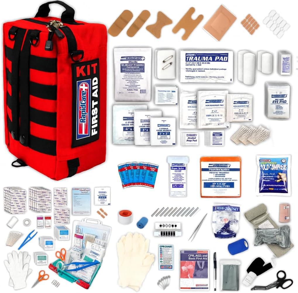 Rapid Care First Aid Kit color-coded compartments for quick access during emergencies.