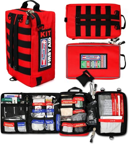 Rapid Care First Aid Kit with 300+ pieces for comprehensive home, work, and outdoor care.