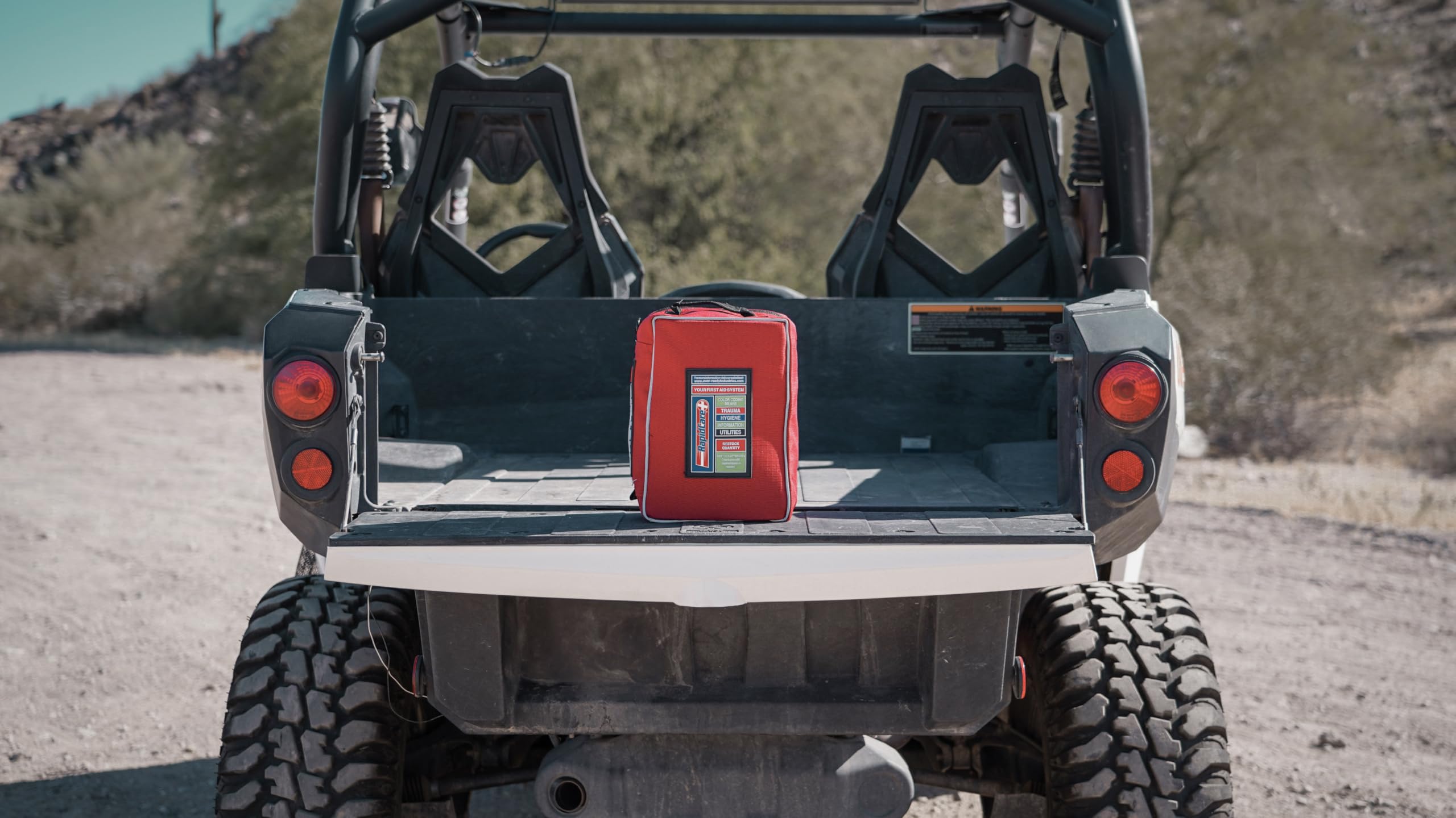 Rapid Care First Aid Kit durable case keeps essentials protected on the go.