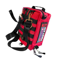 Rapid Care First Aid Kit tourniquet, Israeli bandage, and splint for serious injury readiness.