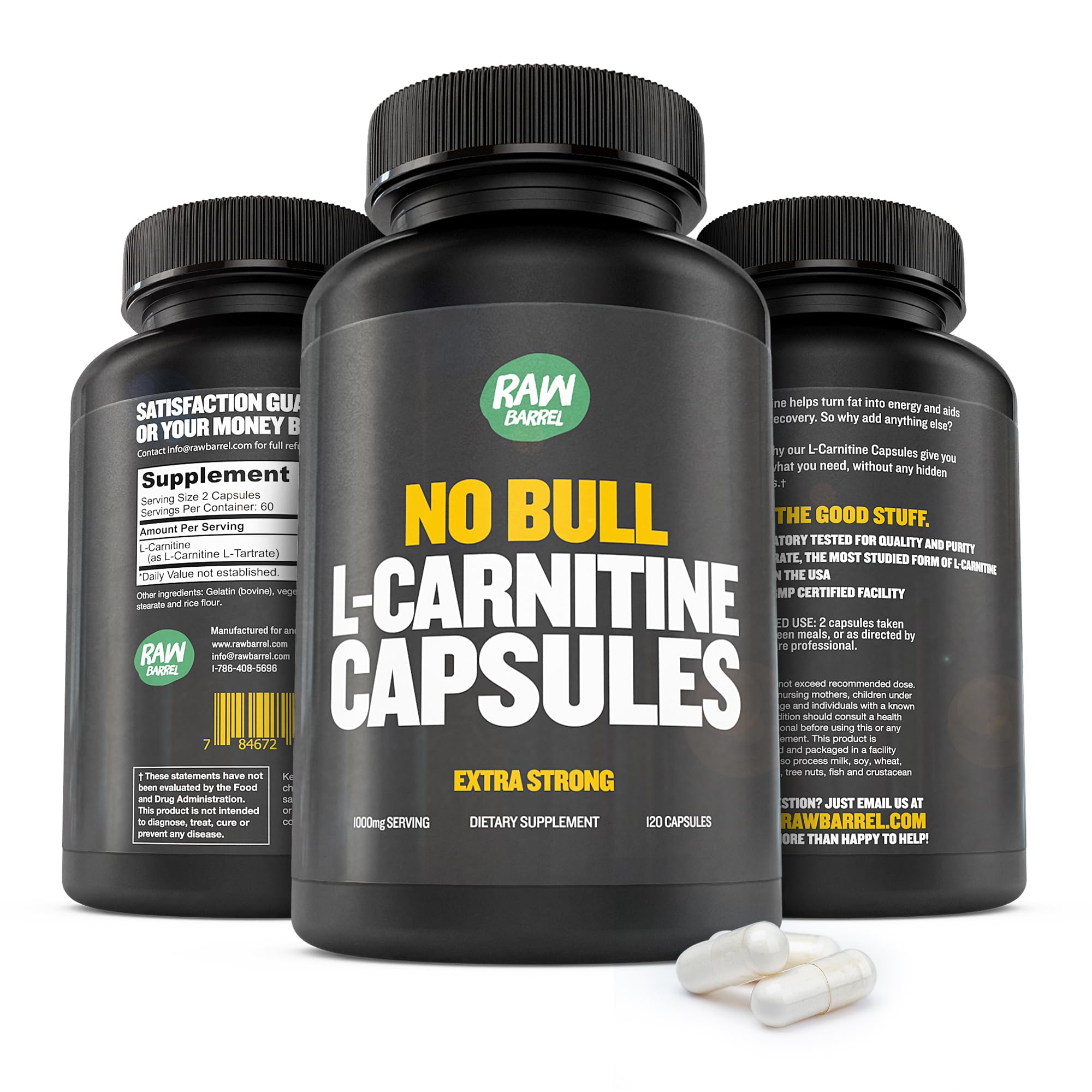 Lifestyle scene featuring Raw Barrel No Bull L-Carnitine for daily use