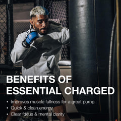 RAW Essential Charged scoop emphasizes a measured serving for daily use.