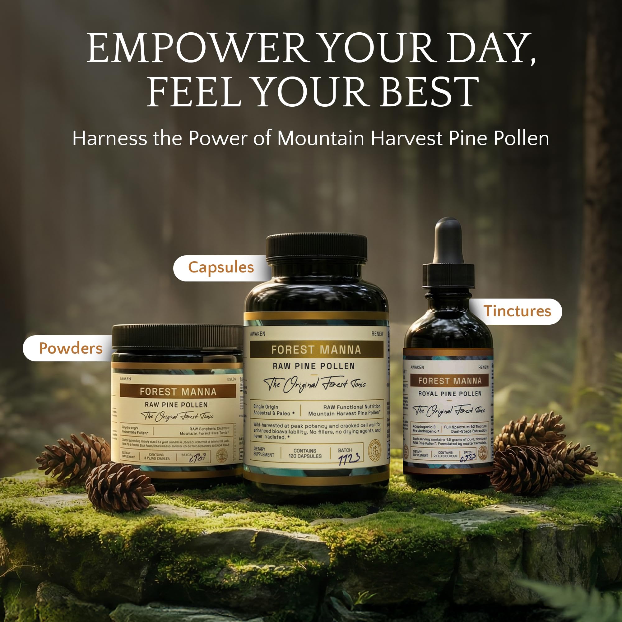 RAW Forest Foods brand and site verification badge signals authenticity for Forest Manna.