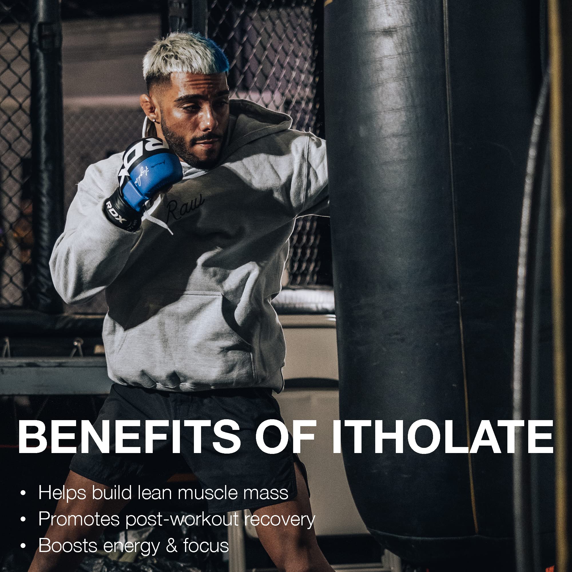 RAW Itholate ingredients label spotlighted signals clean composition with no unnecessary fillers.