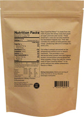 Raw Organic Whey being poured into a glass, unflavored protein boost.