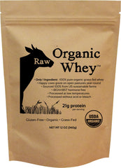 Raw Organic Whey jar with unflavored powder for clean post-workout recovery.