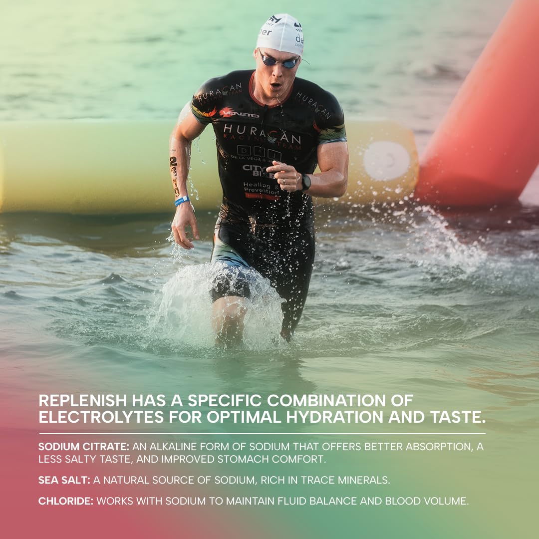 Athlete using RAW Replenish during training for fluid balance.
