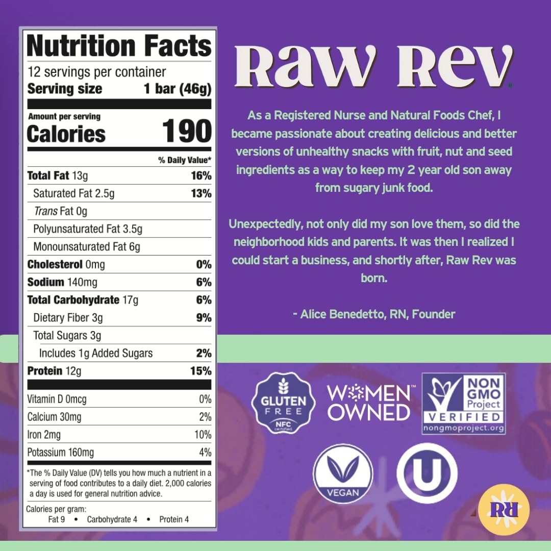 Raw Rev Glo close-up of peanut butter dark chocolate bar showing rich texture