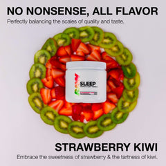RAW Sleep lemon balm extract image hints at natural relaxation for winding down.