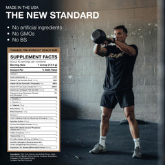 RAW Thavage ingredients panel highlights caffeine and L-citrulline for focus.