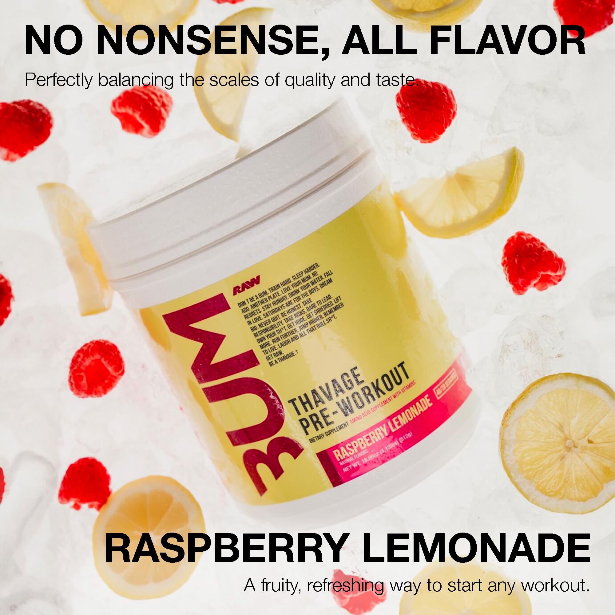 RAW Thavage shaker mix demonstrates convenient hydration during workouts.