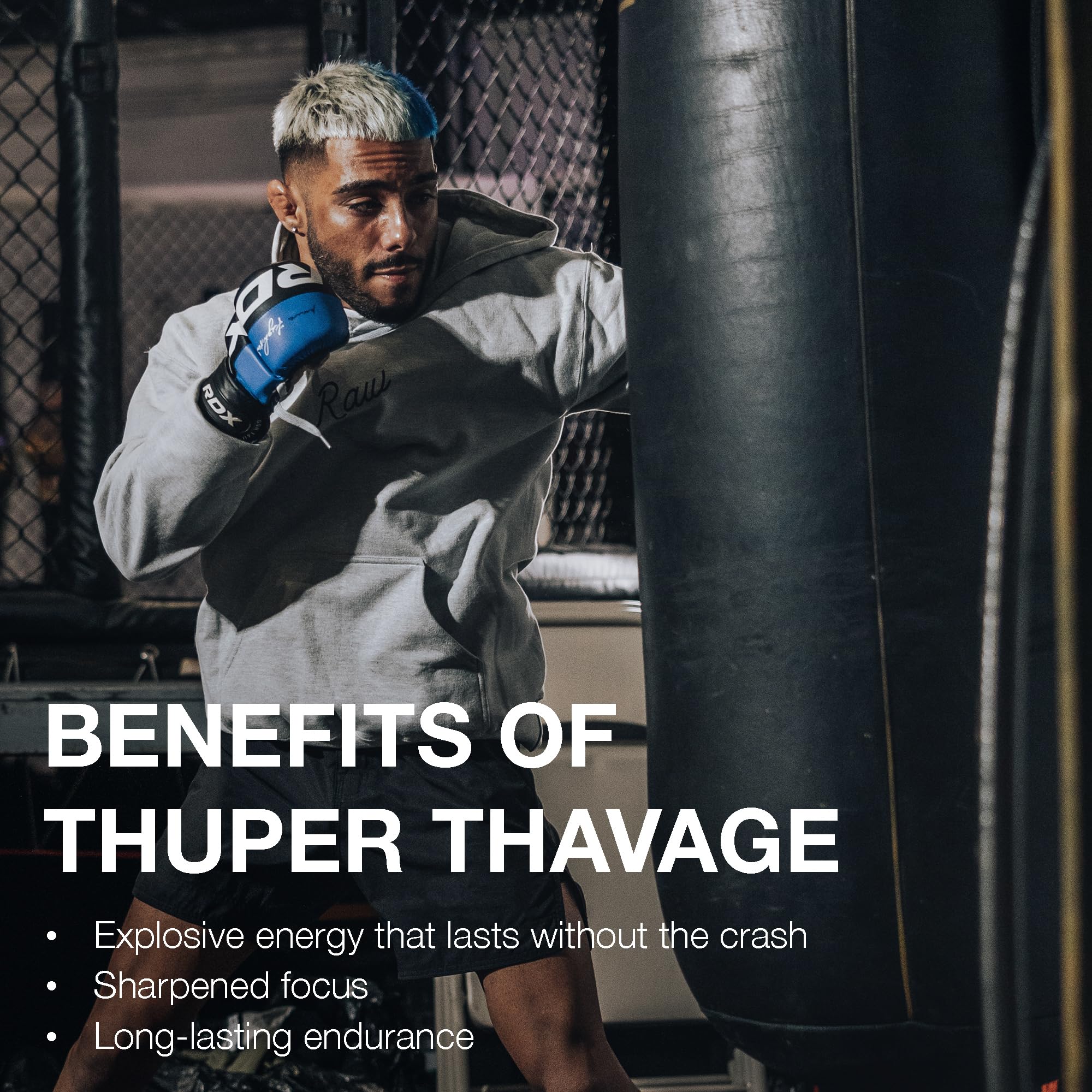 RAW Thuper Thavage flavor profile image emphasizes Citrus Grapefruit taste and smooth mixability.