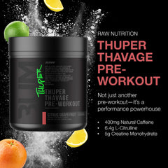 RAW Thuper Thavage powder scoop highlights portion accuracy for consistent training boosts.