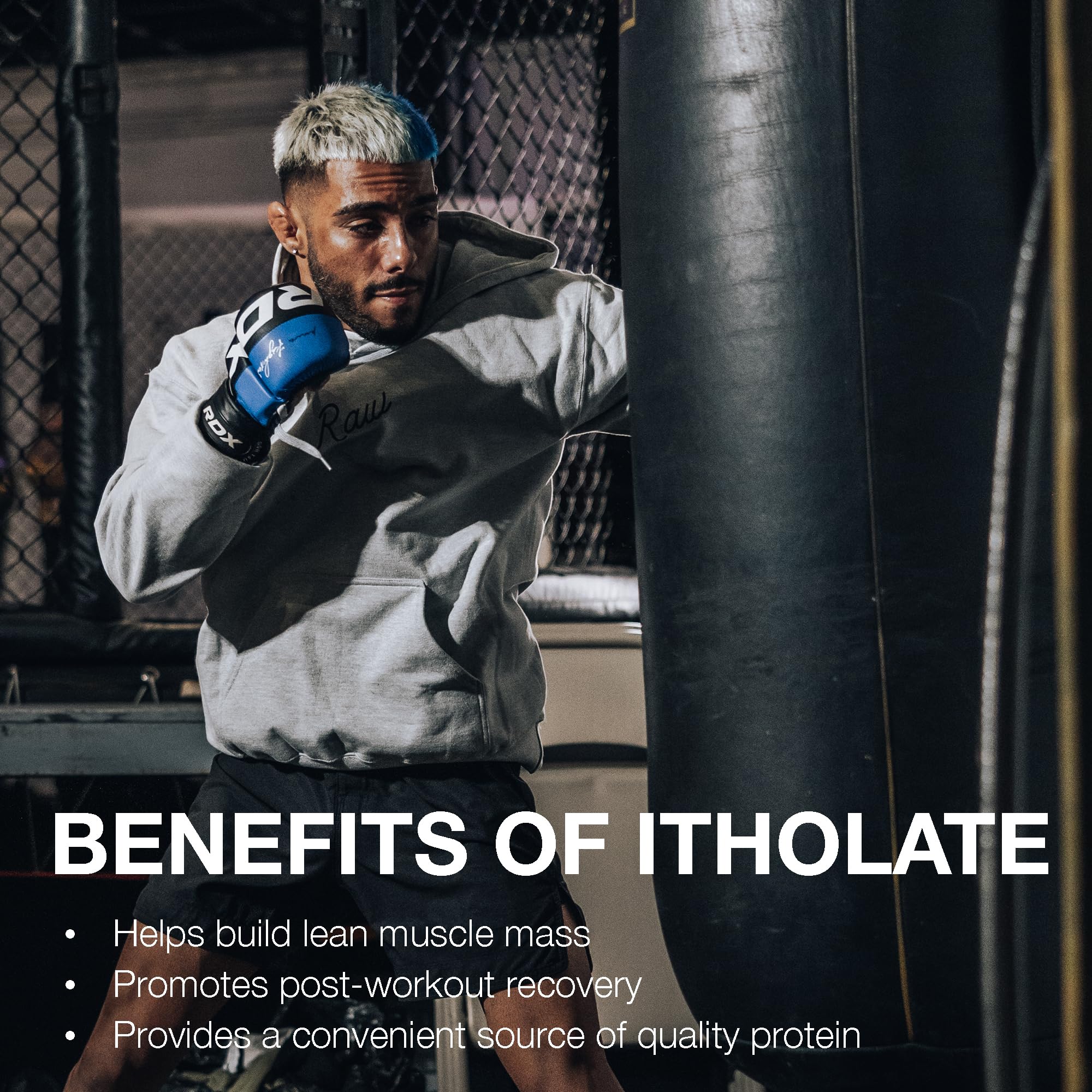 RAW Itholate Mocha Latte label communicates natural flavor and hormone-free nutrition.