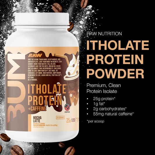 Mocha Latte powder pour reveals a creamy, coffee-inspired shake after training.