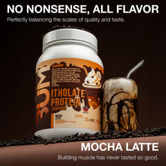 Itholate scoop reveals 25 g protein per serving for lean gains.