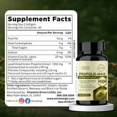 Rawleigh Propolis Max flavonoid content supports antioxidant balance.
