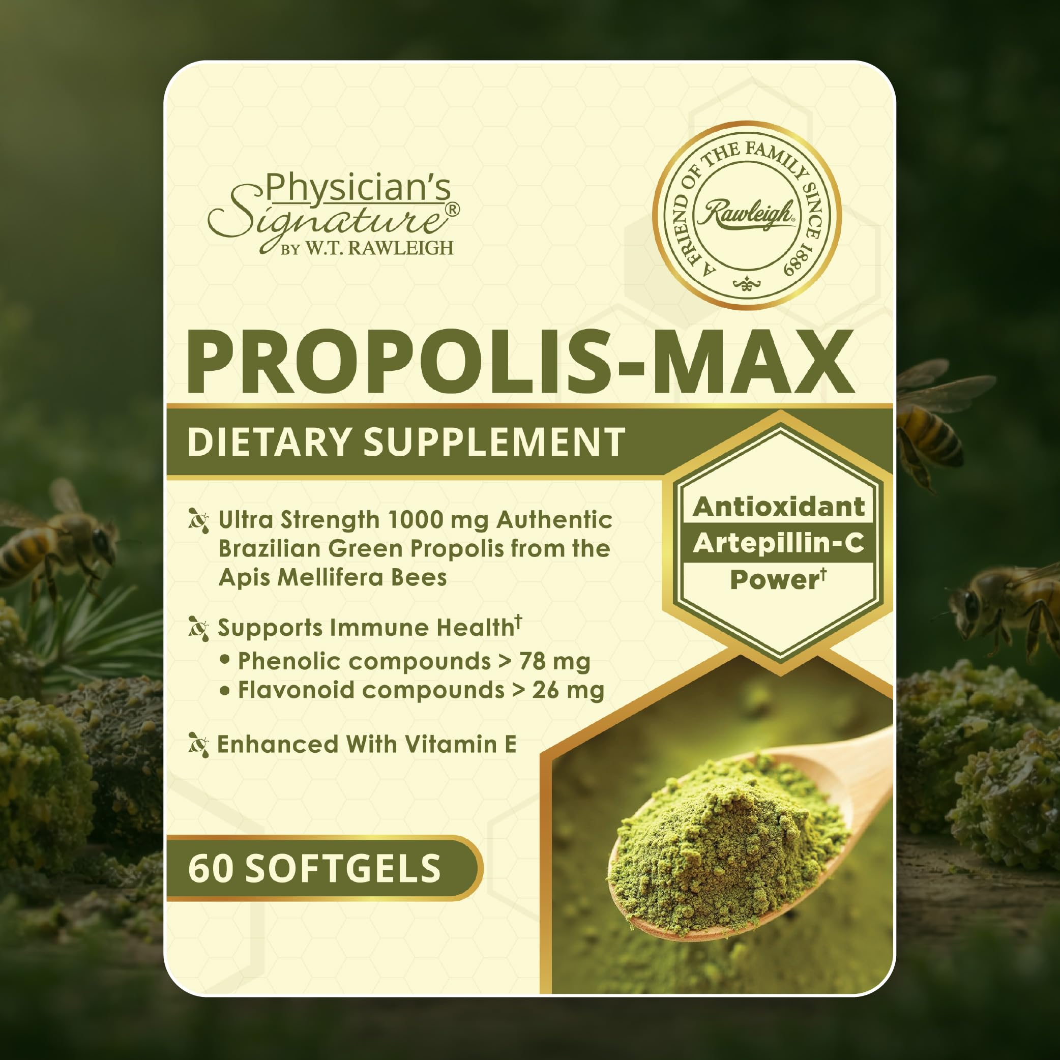 Rawleigh Propolis Max sourced from Minas Gerais, Brazil for authentic propolis.