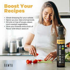 RAWYA rich flavor and aroma oil ideal for dressings and smoothies.