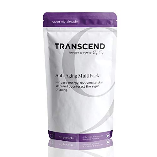 Ray and Terry's Transcend front view of single-dose packets for easy on-the-go use
