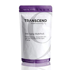 Ray and Terry's Transcend front view of single-dose packets for easy on-the-go use
