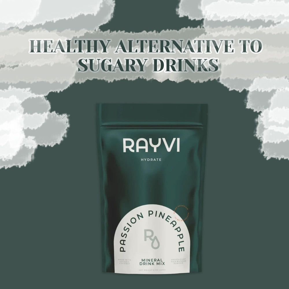 Rayvi daily hydration glass emphasizing easy daily use