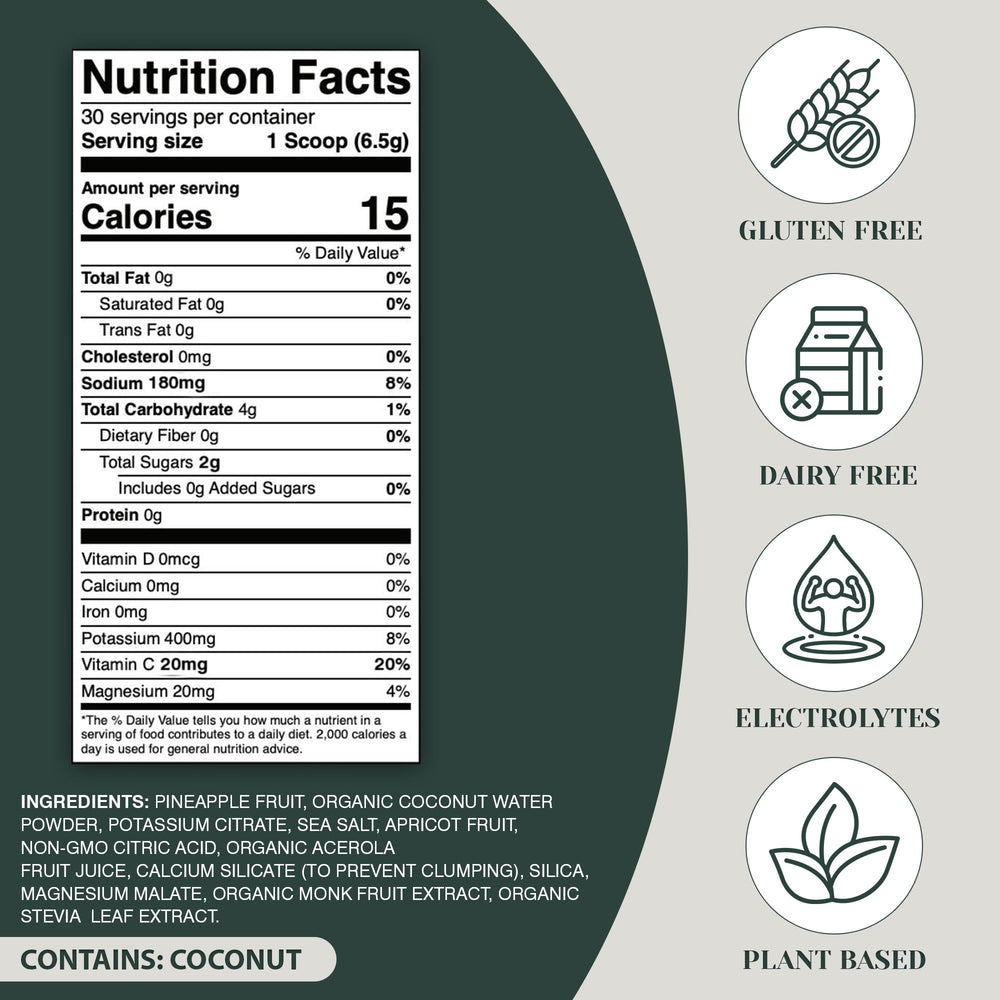 Rayvi Passion Pineapple flavor packaging for on-the-go hydration