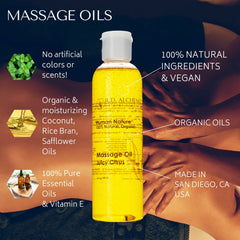 RD Alchemy organic edible oil label with citrus scent ready for a sensual routine