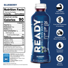 Ready Clear Protein Water glass pour showing refreshing hydration