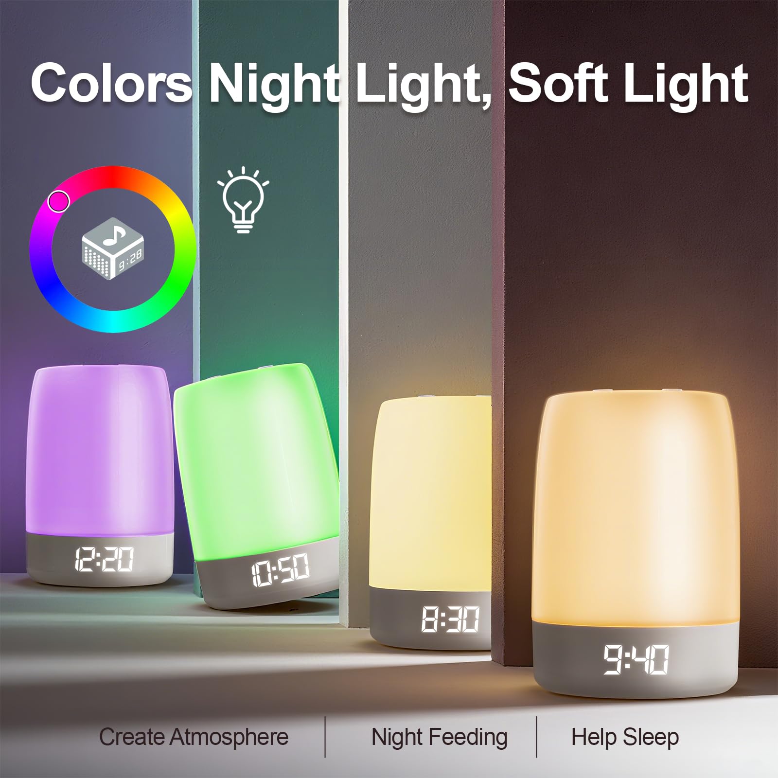 Reajoy bedroom setup showing versatile sleep trainer for families