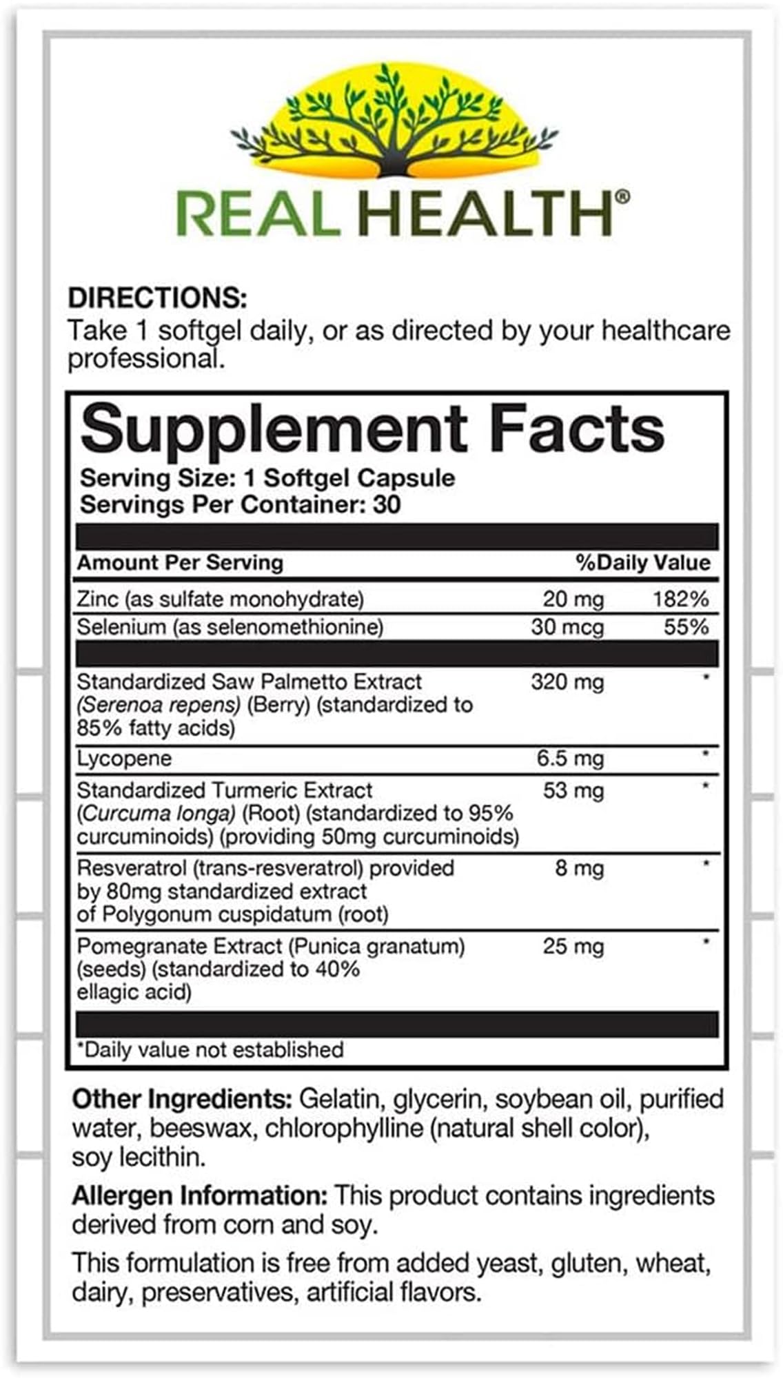 Real Health Prostate Complete on a shelf suggests everyday vitality support.