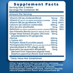 Real Health Prostate Formula info graphic summarizes ingredients and uses.