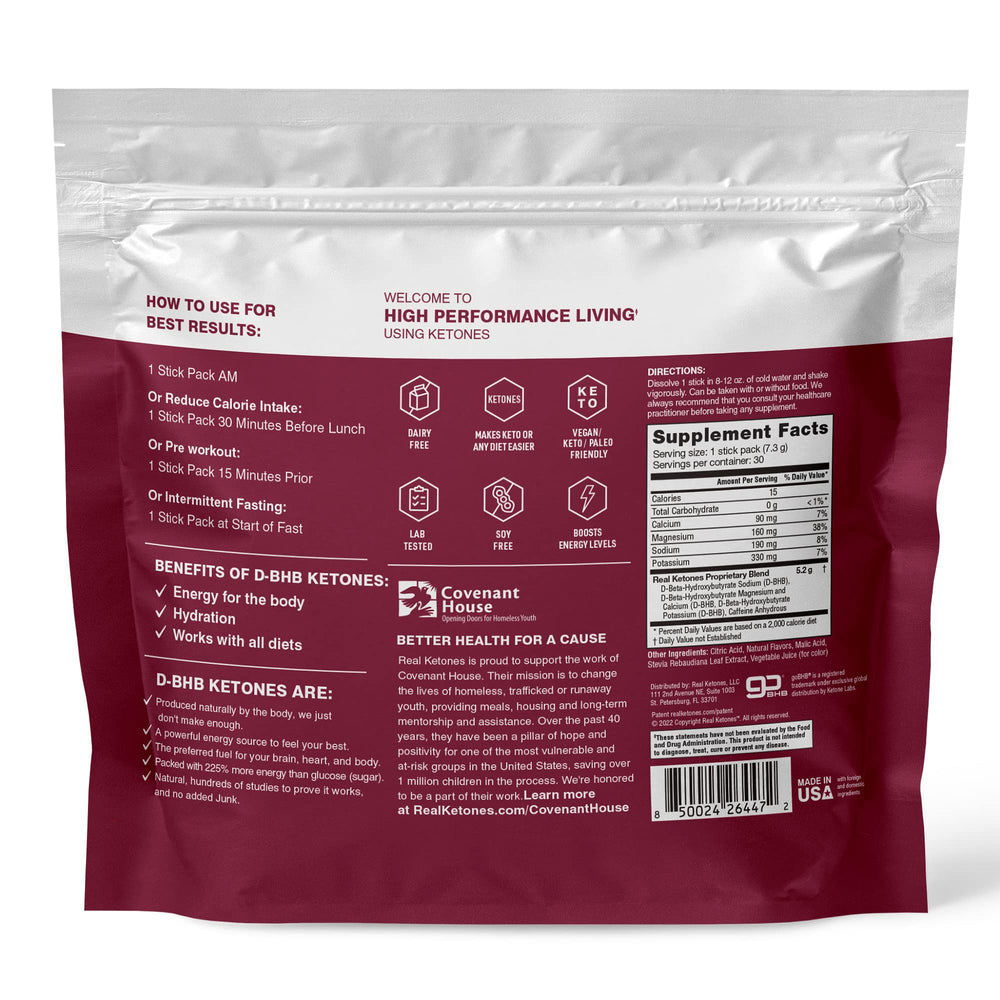 30-count Real Ketones packaging shown for easy shopping.