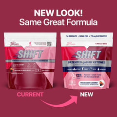 Pouring Real Ketones BHB drink mix into a glass for quick energy and focus.