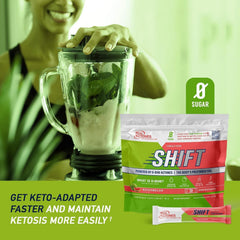 Real Ketones BHB electrolytes powder mixed in water for refreshing focus.