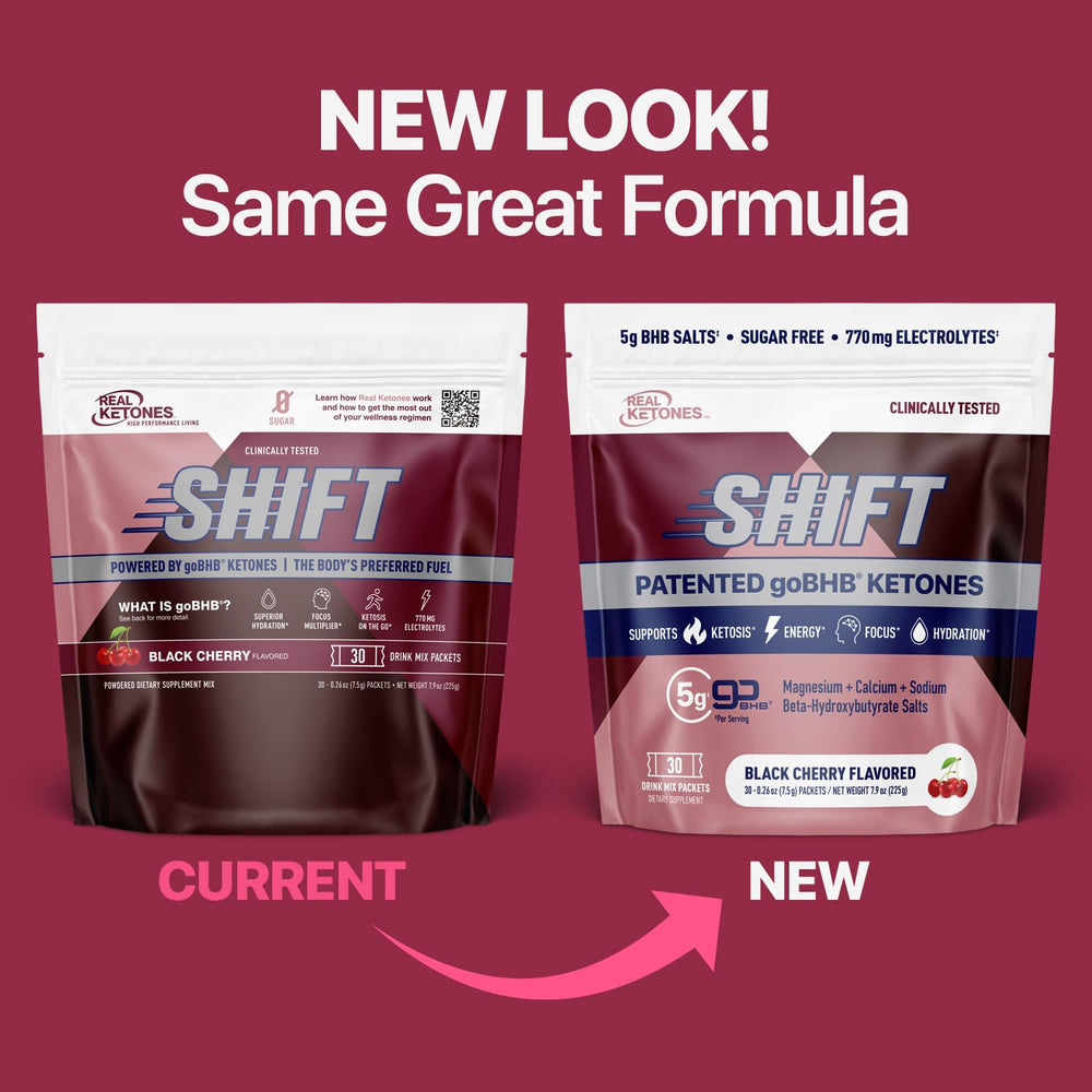 Real Ketones BHB powder packets with 5g BHB for rapid energy