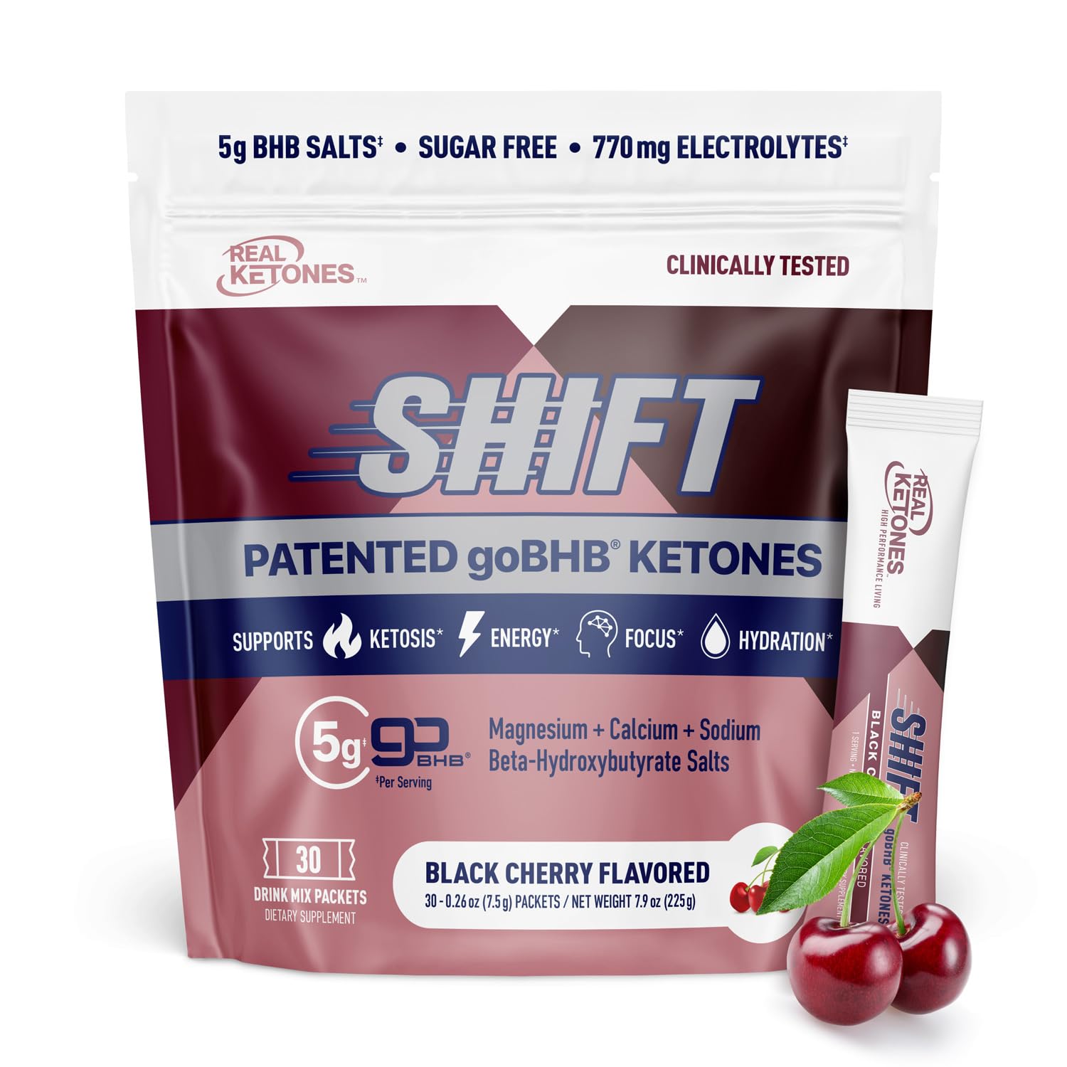 Real Ketones BHB drink mix bottle for on-the-go hydration