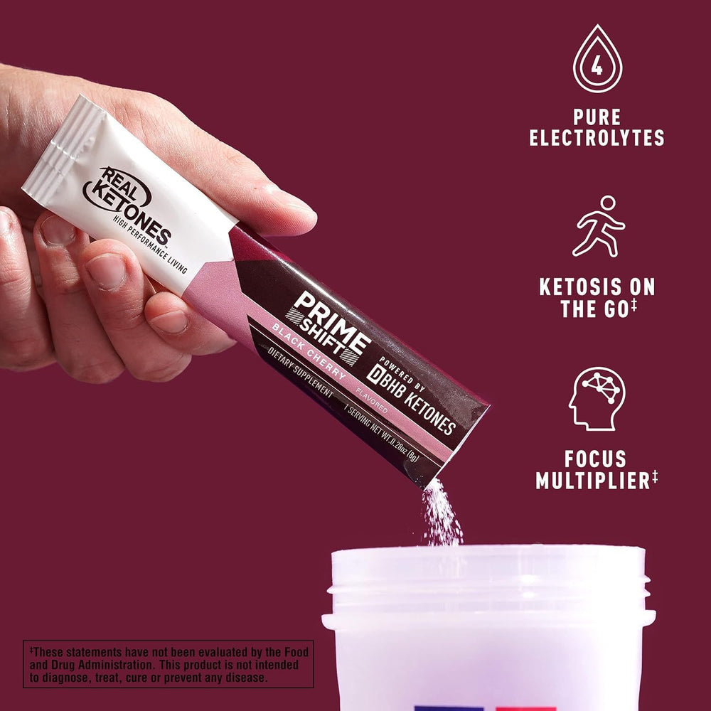 Real Ketones no-sugar electrolyte packets for clean hydration