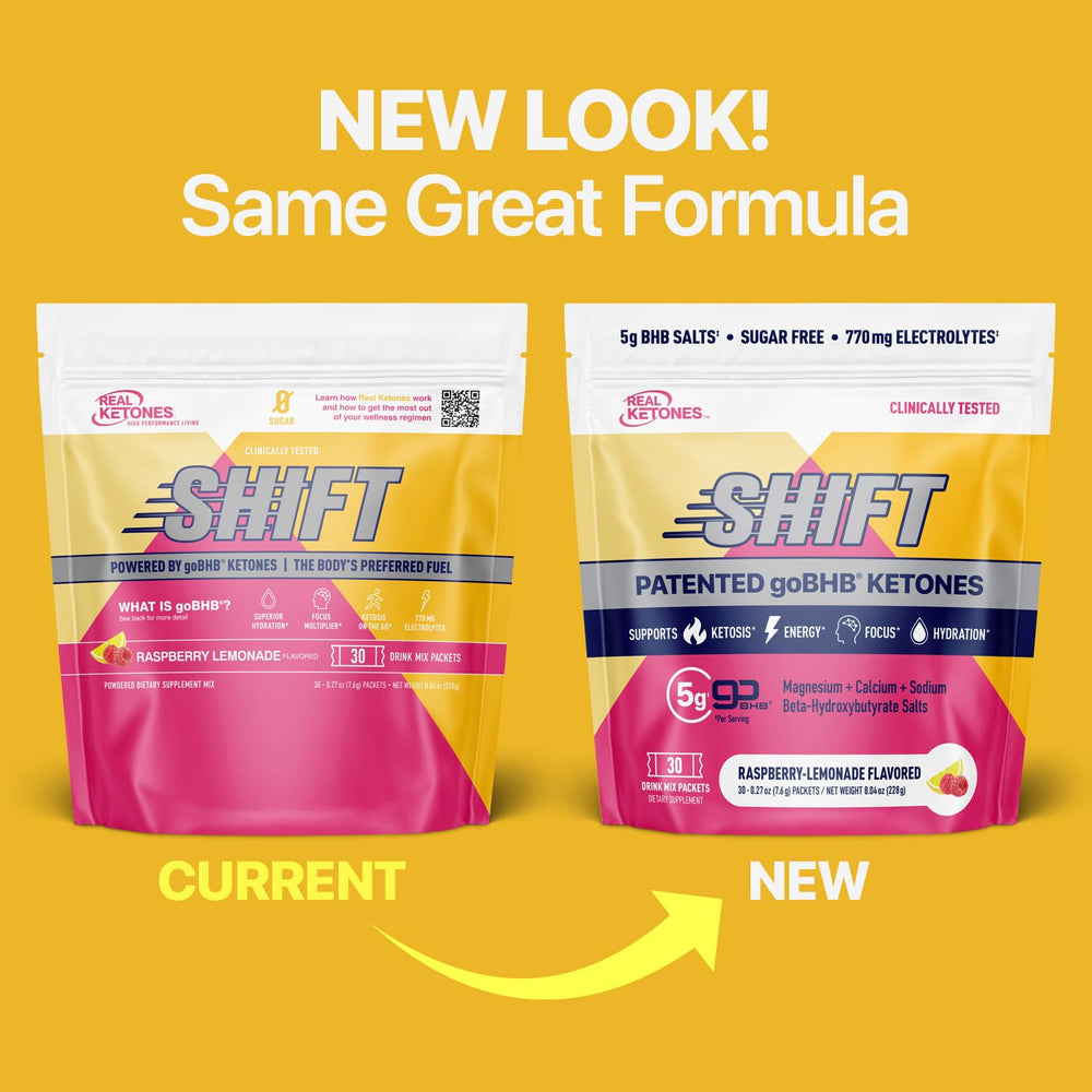 Real Ketones BHB packets opened, powder visible for quick energy during workouts