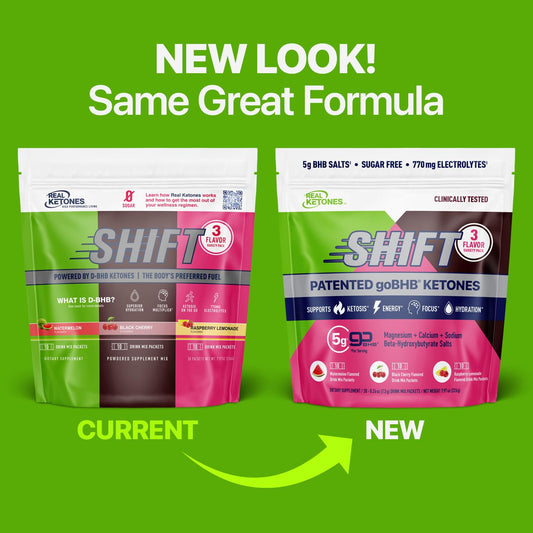 Real Ketones electrolyte powder packets boost hydration with sugar‑free formula.