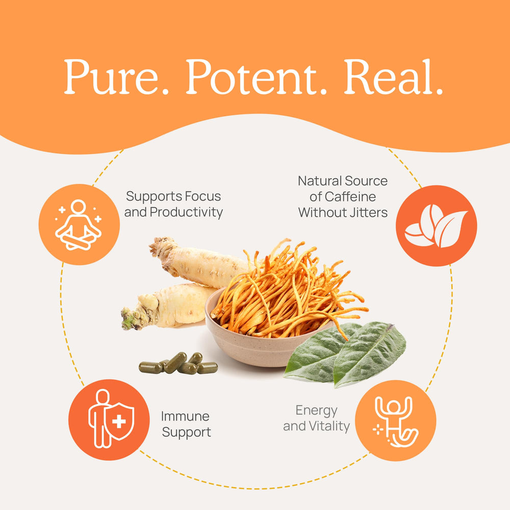 Real Mushrooms RealBoost Organic label underscores clean, vegan, non-GMO formulation.