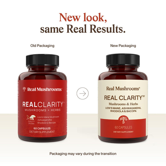 RealClarity capsules being poured for easy daily use.